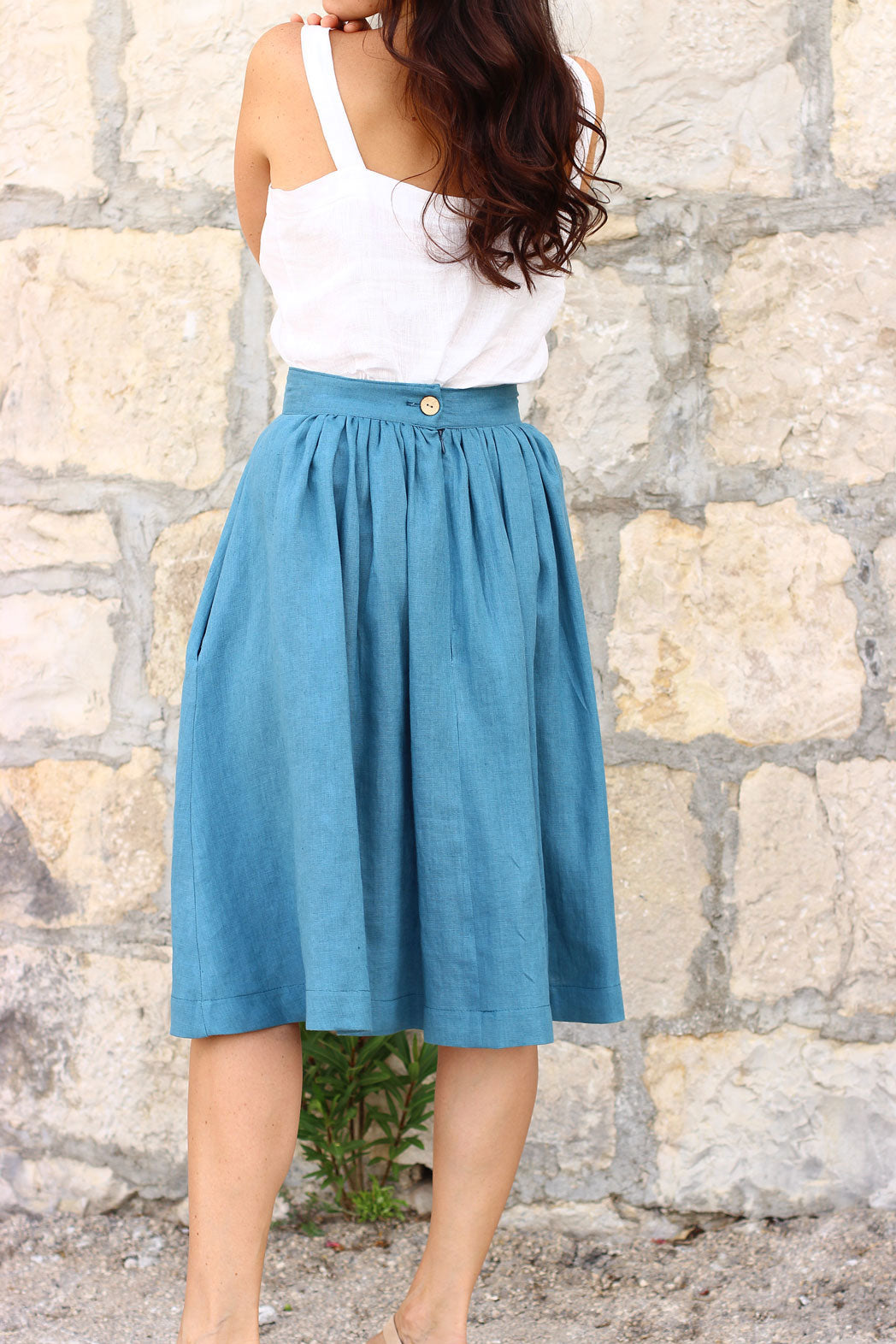 Czech linen A-line skirt Lotika