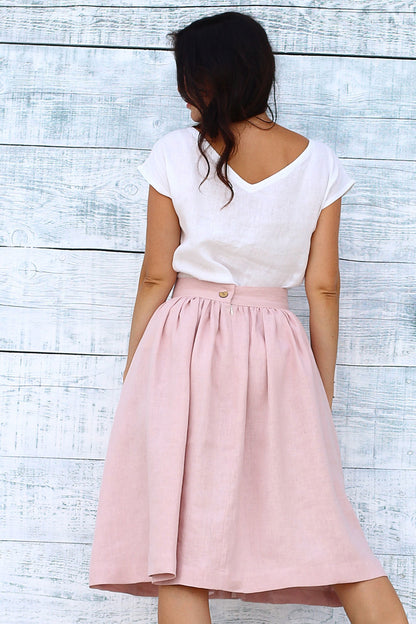 Czech linen A-line skirt Lotika