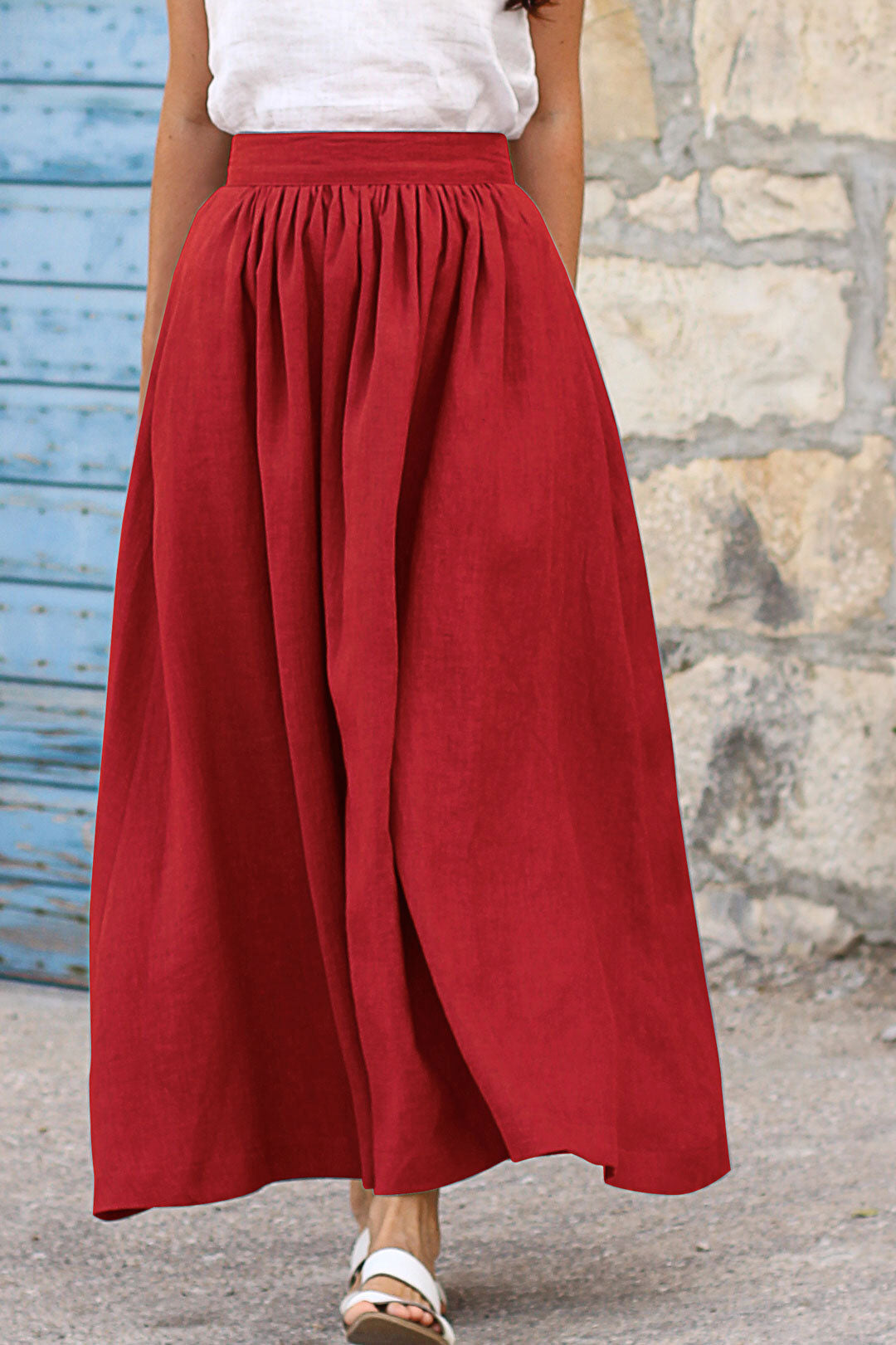 Czech linen long skirt Lotika