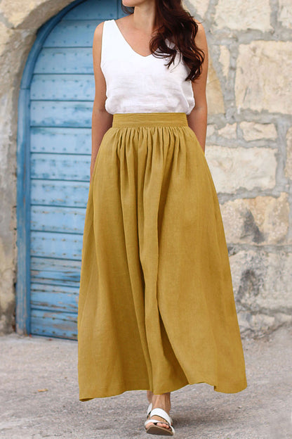 Czech linen long skirt Lotika