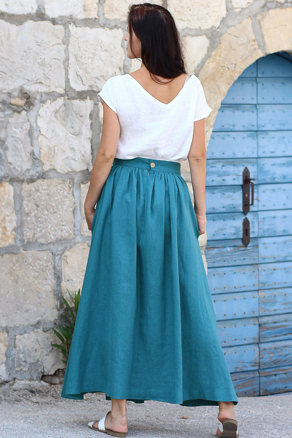 Czech linen long skirt Lotika