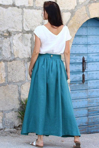 Czech linen long skirt Lotika