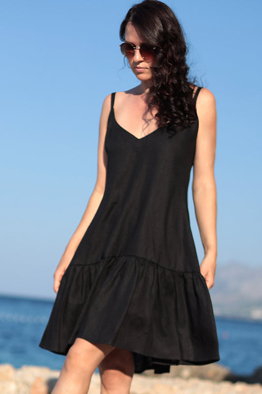 Summer linen dress double-sided 2in1