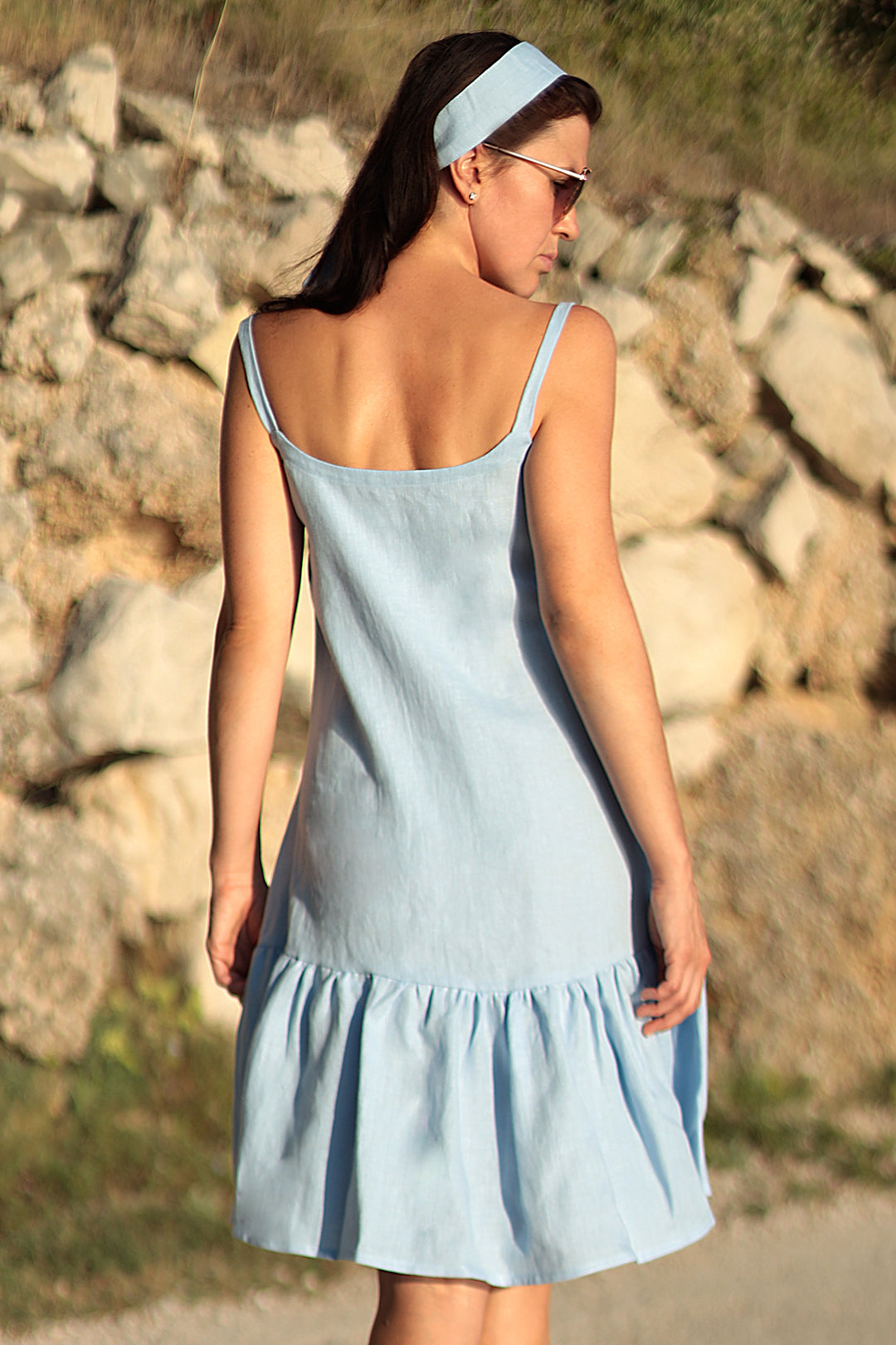 Summer linen dress double-sided 2in1