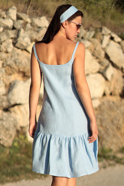 Summer linen dress double-sided 2in1