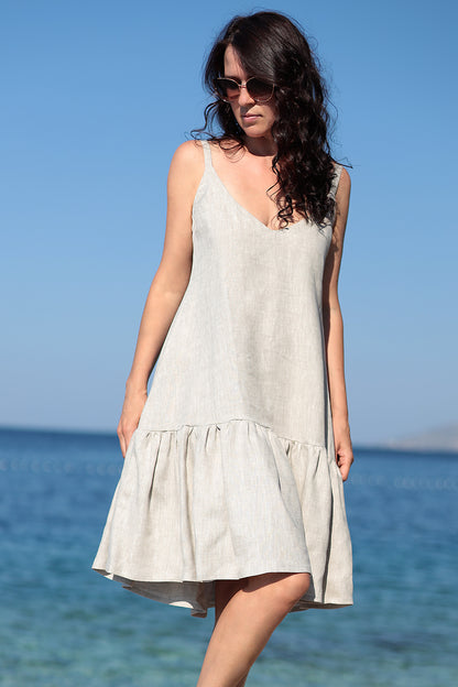 Summer linen dress double-sided 2in1