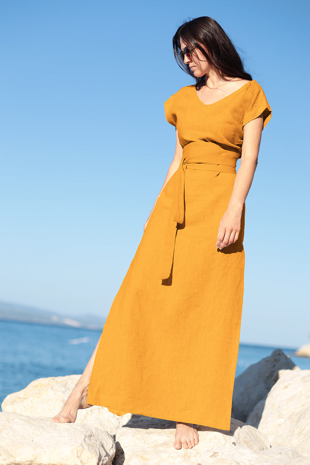 Czech linen maxi dress