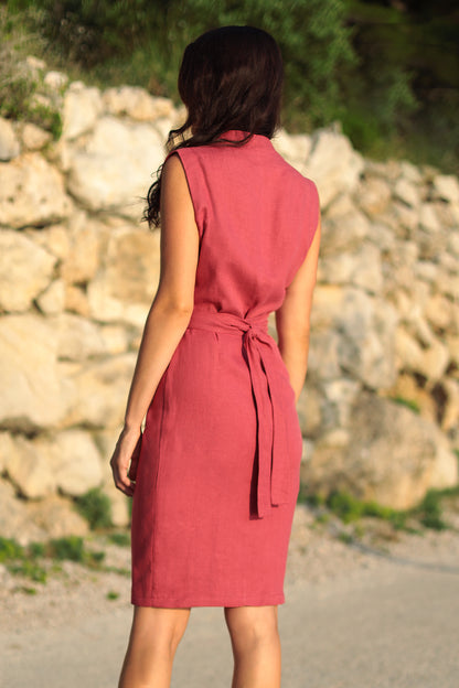 Czech linen wrap dress