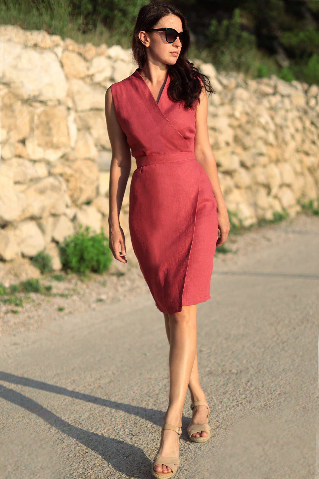 Czech linen wrap dress