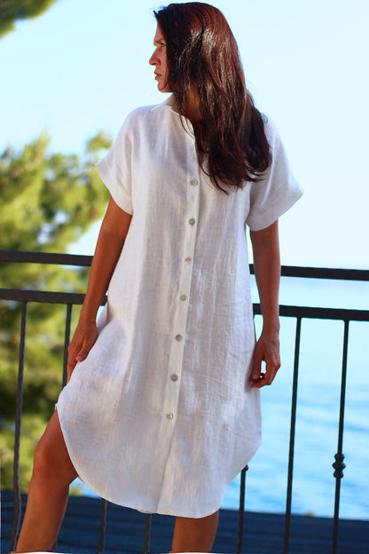 Shirt linen dress