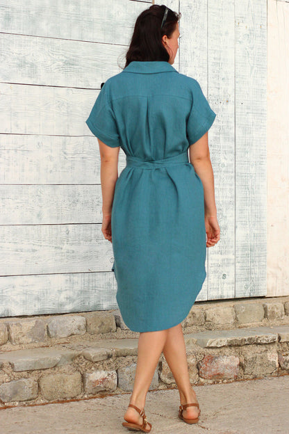 Shirt linen dress