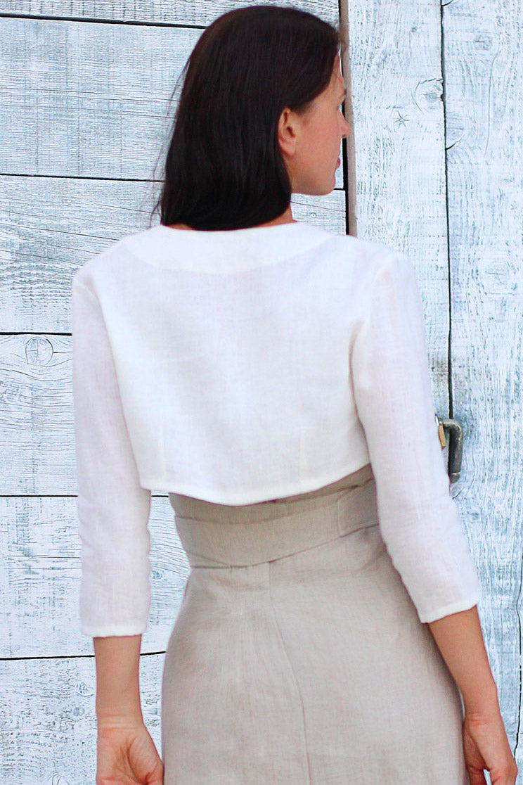 Short linen bolero