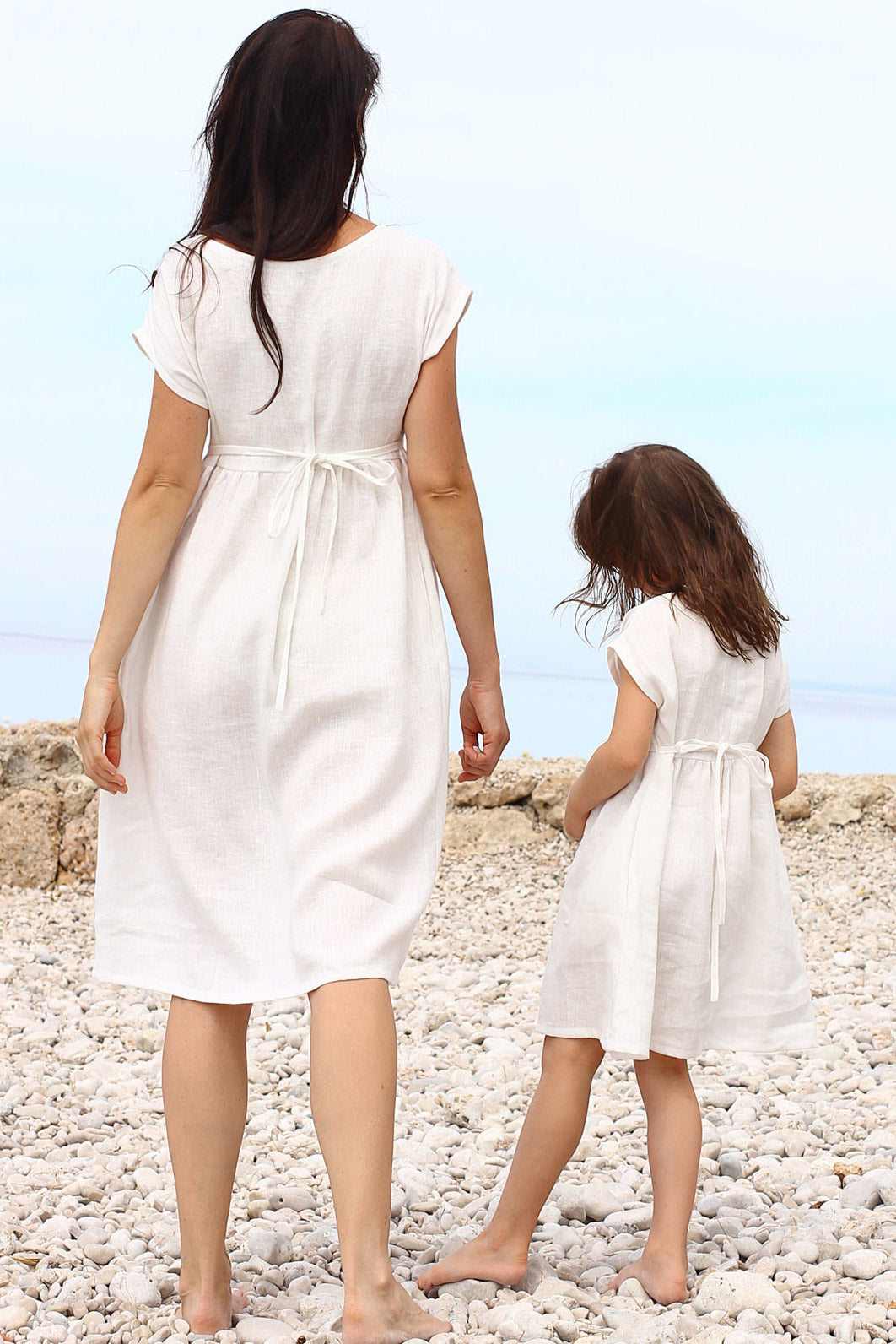 Linen dress for mother and daughter