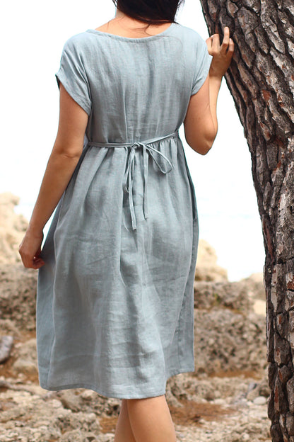 Linen dress for mother and daughter