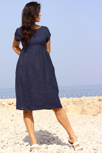 Linen dress for mother and daughter