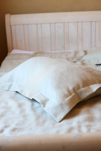 Linen pillowcase 50x70 cm smooth canary