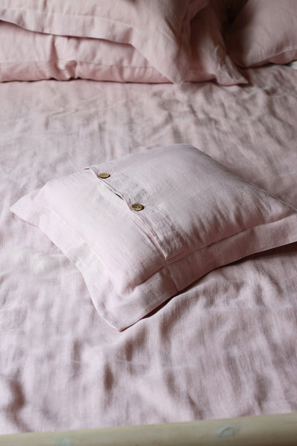 Linen pillowcase 40x40 cm smooth canary