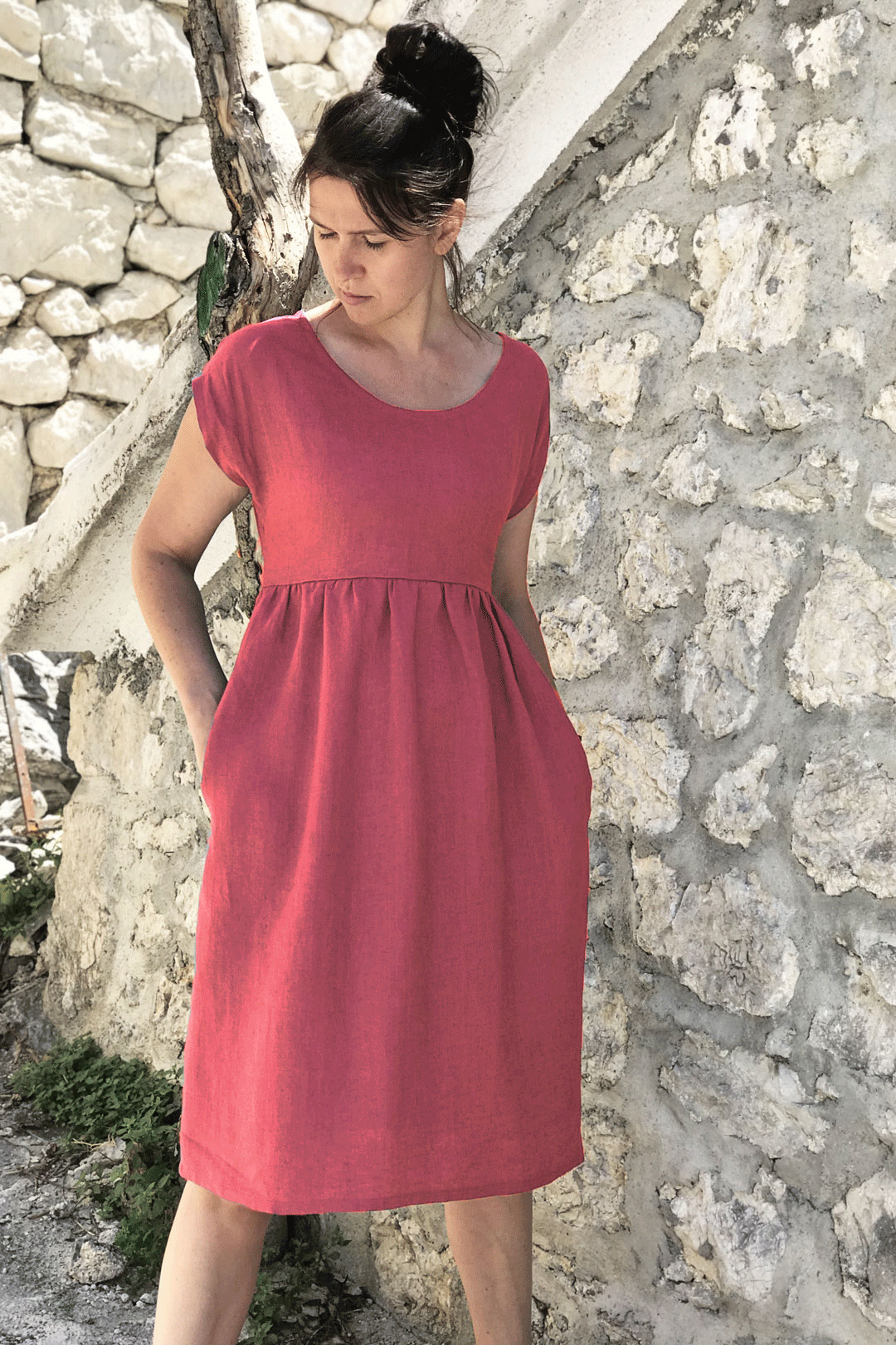 Linen dress for mother and daughter