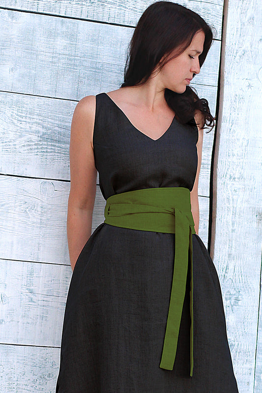 , green linen dresses 