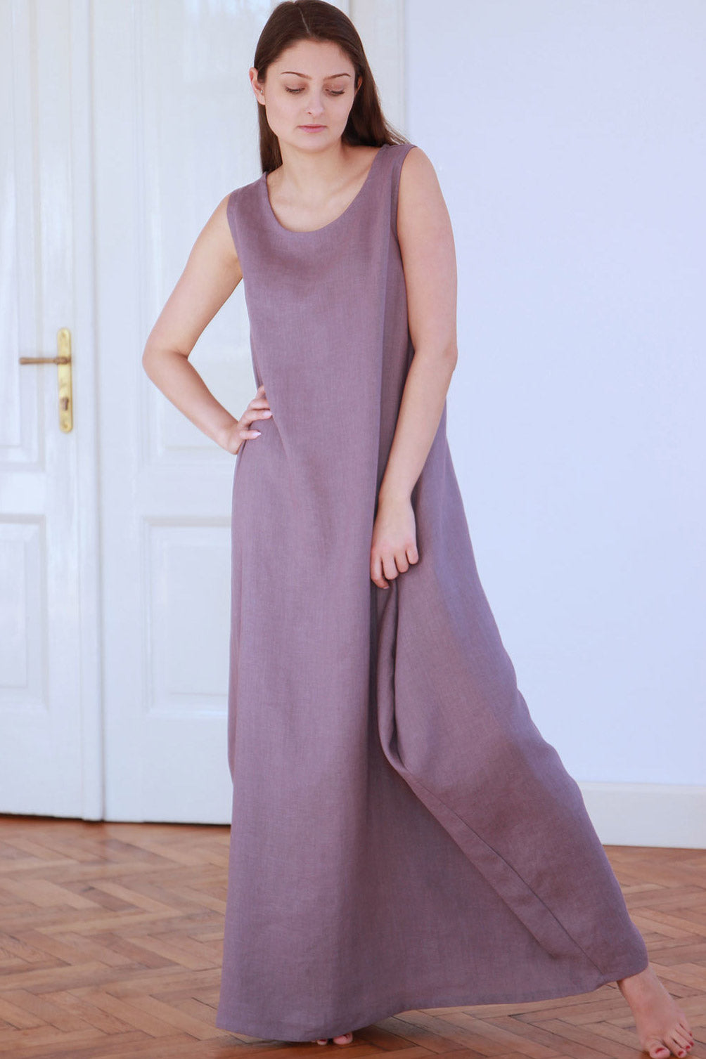 Linen balloon dress Lotika