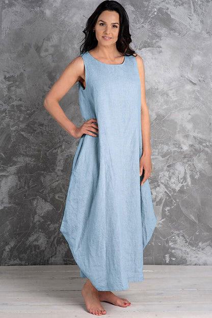 Linen balloon dress Lotika