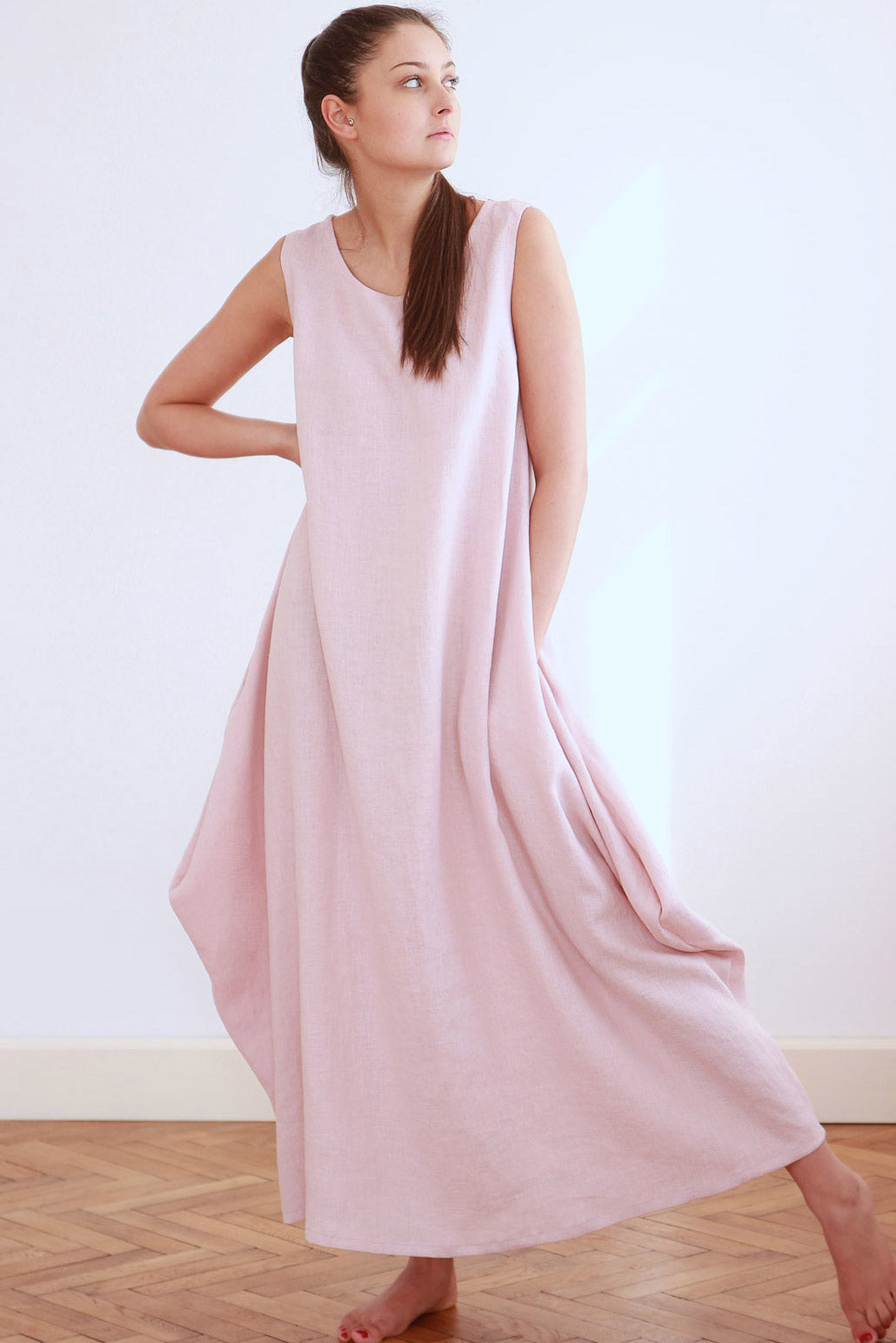 Linen balloon dress Lotika