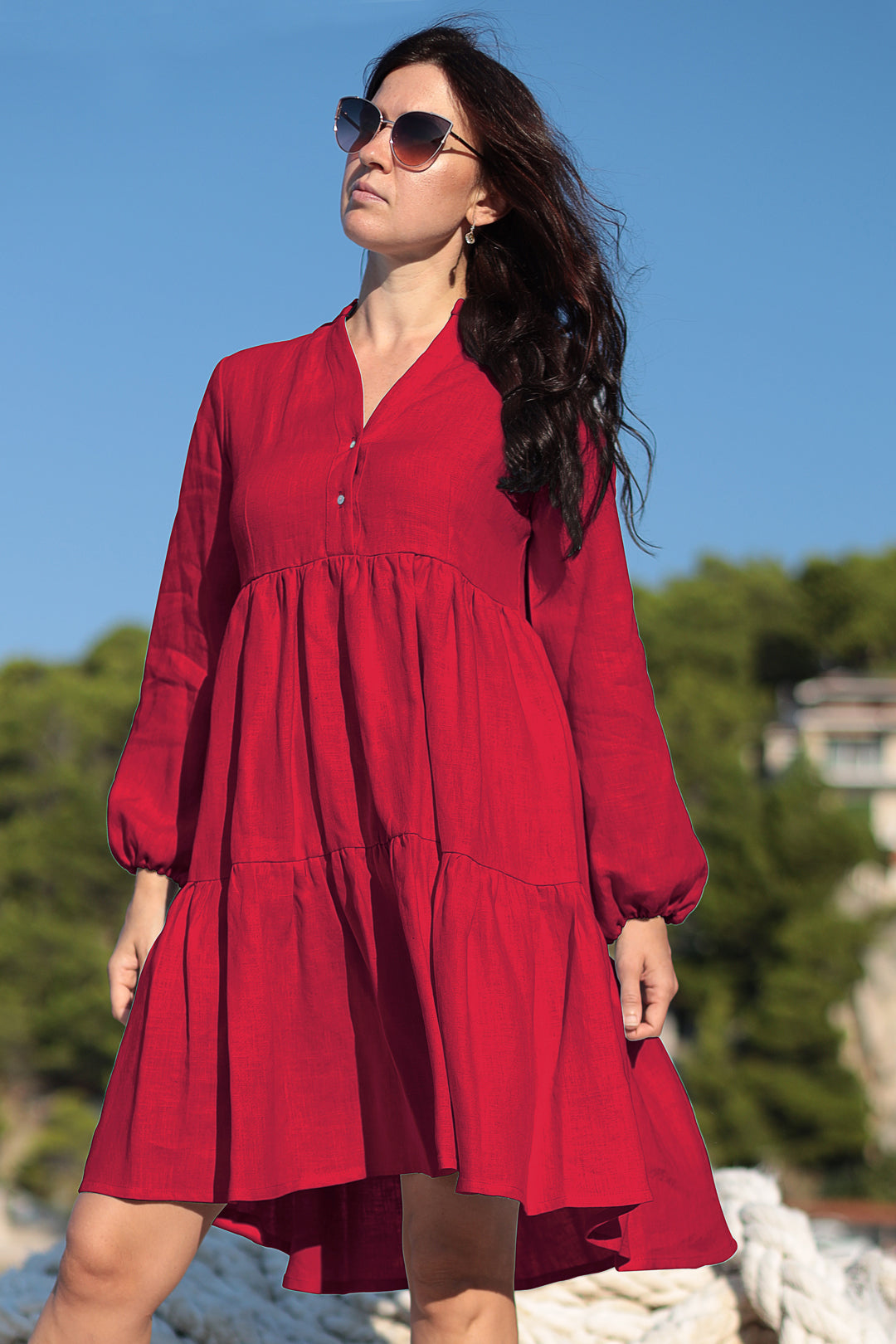 Loose linen dress