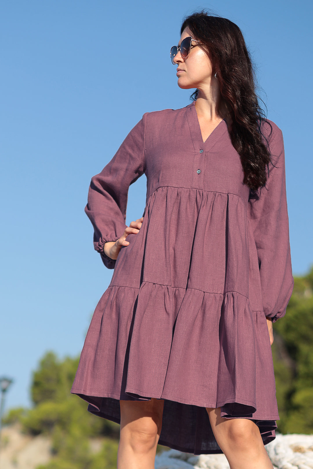 Loose linen dress