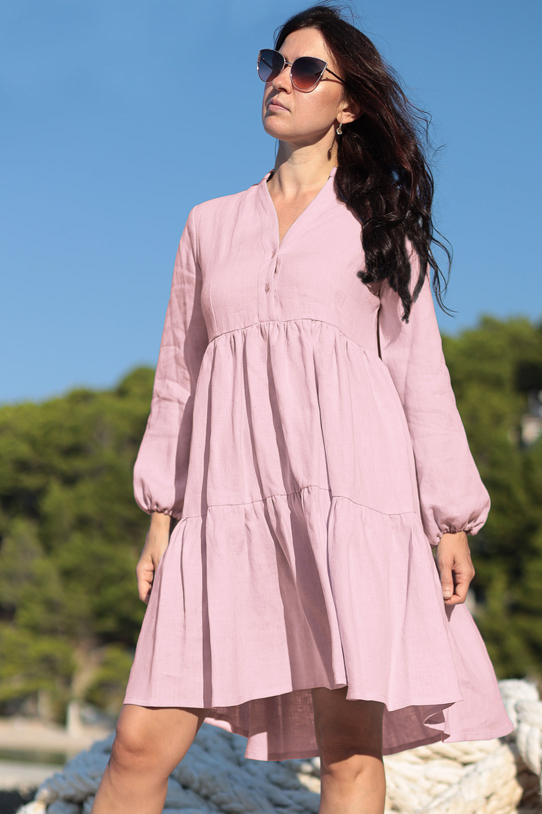 Loose linen dress